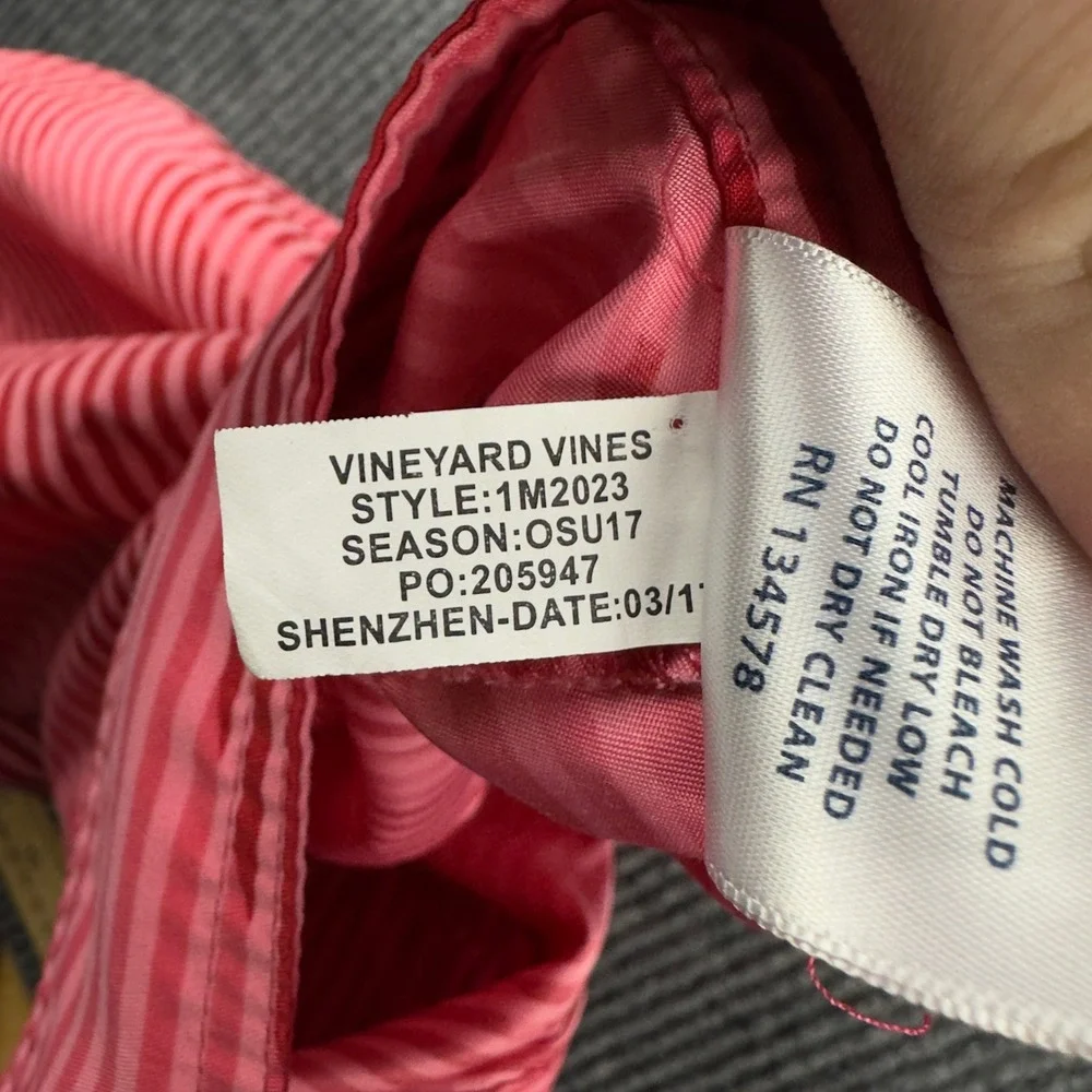 Vineyard Vines Mens Pink Shark Stripe Board Shorts Swim Trunks‎ 1M2023 Size 32